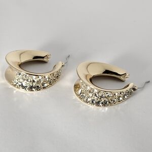 Dazzling Gold Crystal Earrings